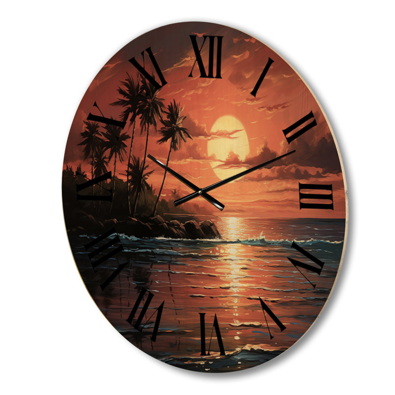 Horloge murale en bois massif Riccardo, Grand