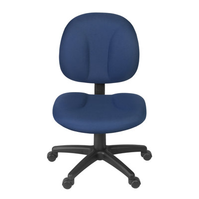 Regency Comfort Series Swivel Fabric Computer Task Chair - Armless - Navy Blue