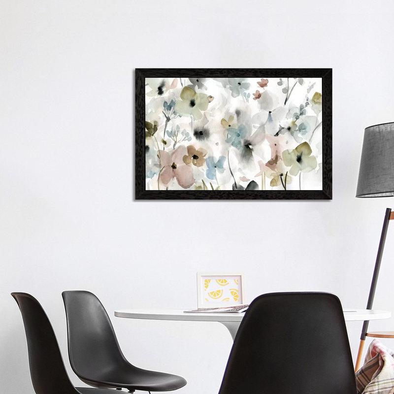 Evening Garden by Carol Robinson - Painting on Canvas, 66.04 cm H x 45.72 cm W, Black Framed