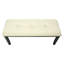 44,5 po Long banc rectangulaire - siège en tissu crème, cadre en bois gris pour la salle à manger et plus de 44 po. Utilisation dans la salle à manger, la cuisine, le vestibule. Tissu, bois. Élégant. Installation rapide. 44,5 x 16,64 x 20 pouces