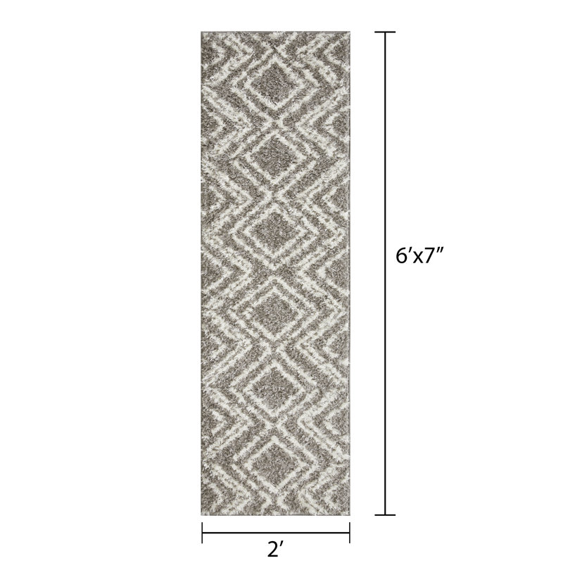 Hinnerich Performance Geometric Indoor Rug, Runner 2' x 6'7"