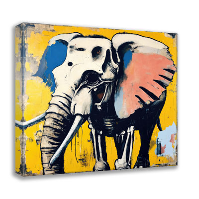 Elephant1-Hommage-Basquiat, estampe numérique sur toile tendue avec châssis