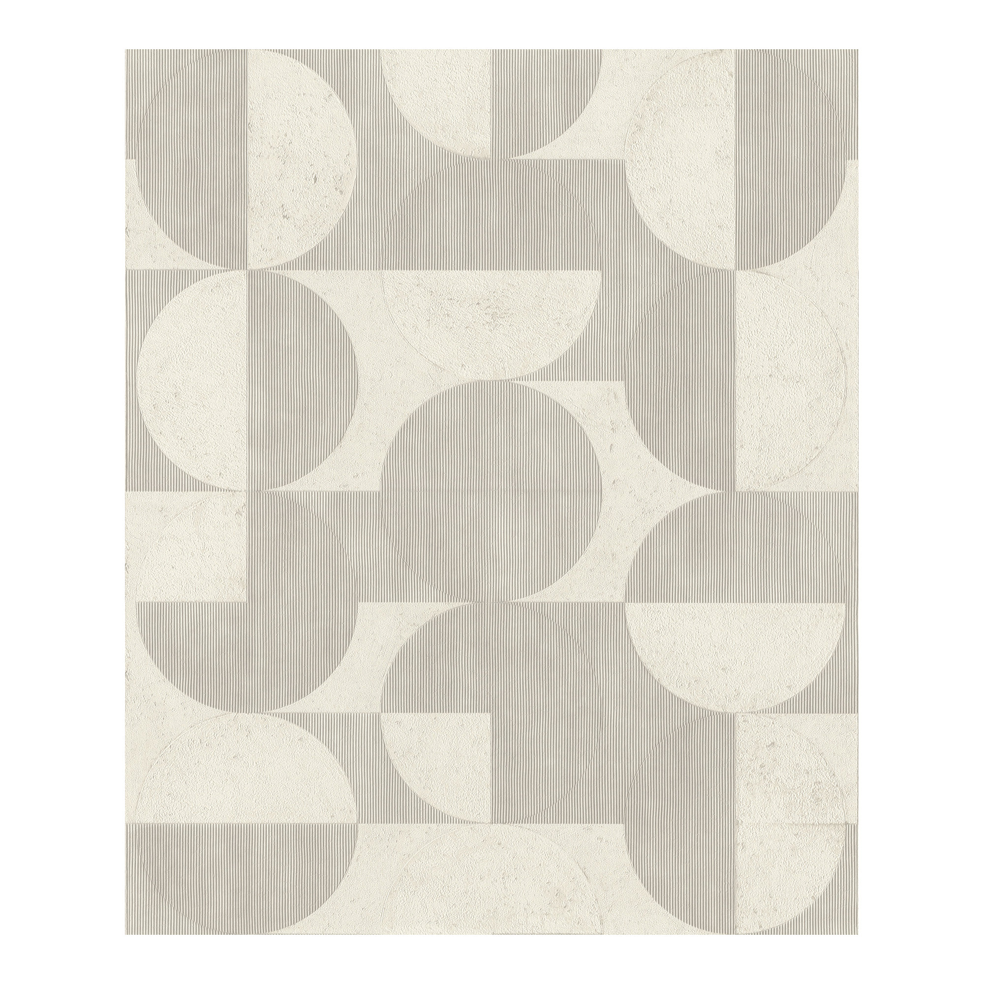 Mid-Century Geometric Wallpaper, Gray