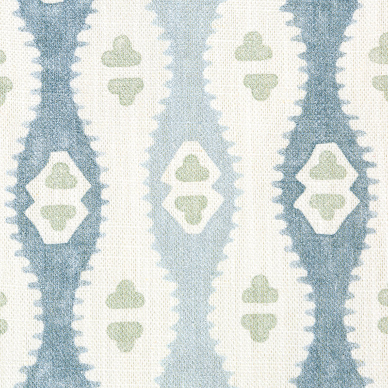 Elba Print Fabric, Chambray