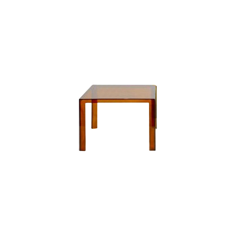 Invisible Coffee Table, 28.35" H x 39.37" L x 39.37" W, Amber