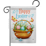 Double Sided 18.5'' H x 13'' W Polyester Easter Garden Flag