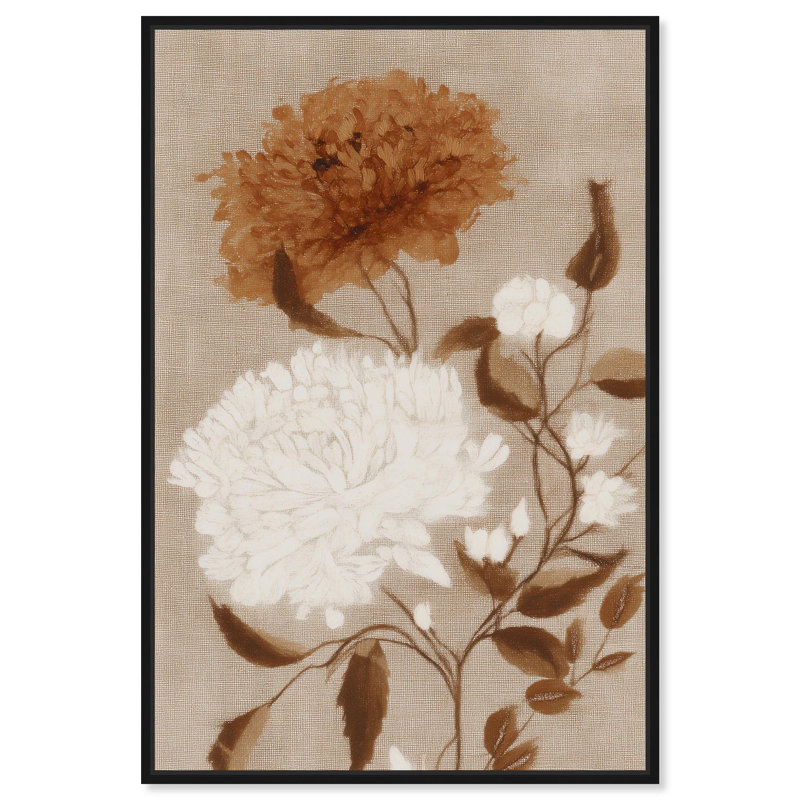 Lin antique I, impression sur toile par Art Remedy, H 46 po x l 31 po, Structure noire