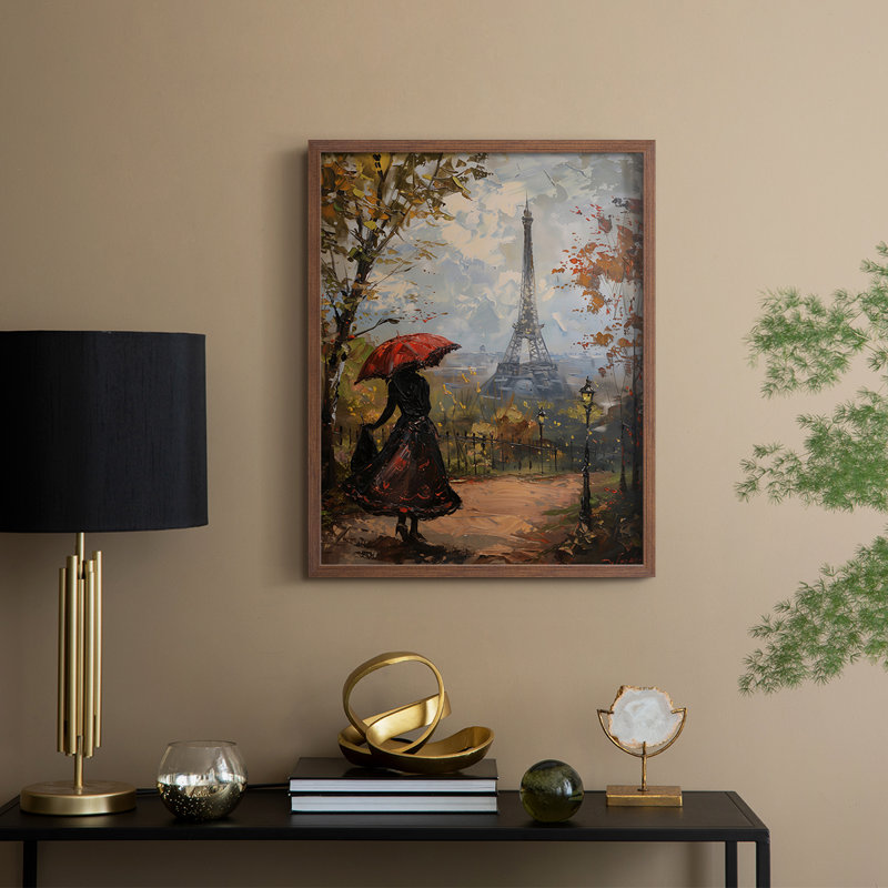 Reproduction encadrée WOMEN Series DCxx - bois massif, H 21 po x l 17 po, Noyer