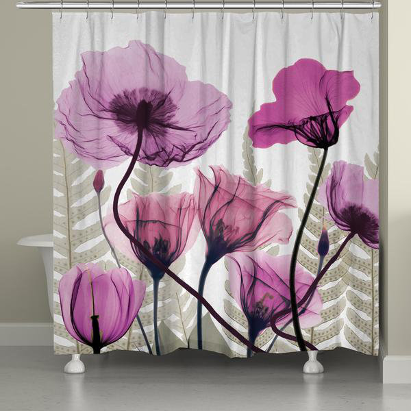 Rideau de douche en x-ray simple fuchsia