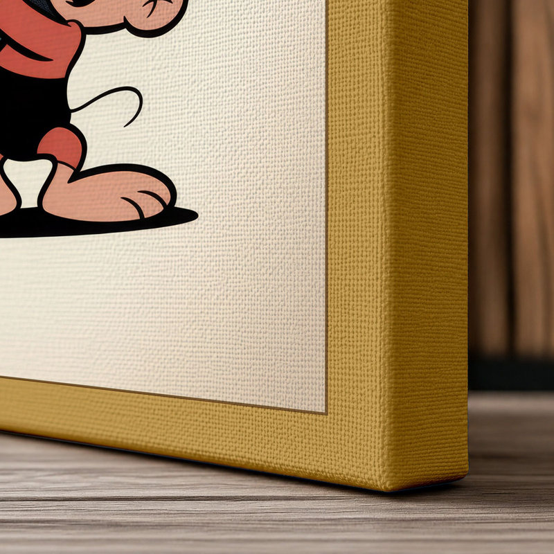 Play It Louder Retro - Wrapped Canvas, 18x12 - 45.7 x 30.5 cm, Ochre Border
