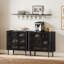 Buffet avec rangement, meuble de cuisine, noir-748325666