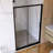 48.In W X 72.In H Sliding Door Framed Shower Door In Matted Black Finish