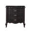 Table de chevet, finition noire antique
