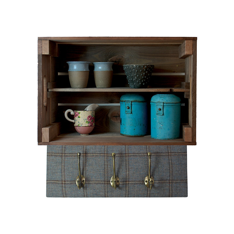 Birtha 2 Piece Solid Wood Accent Shelf