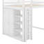 Lit mezzanine double avec tablettes et DEL-809838826