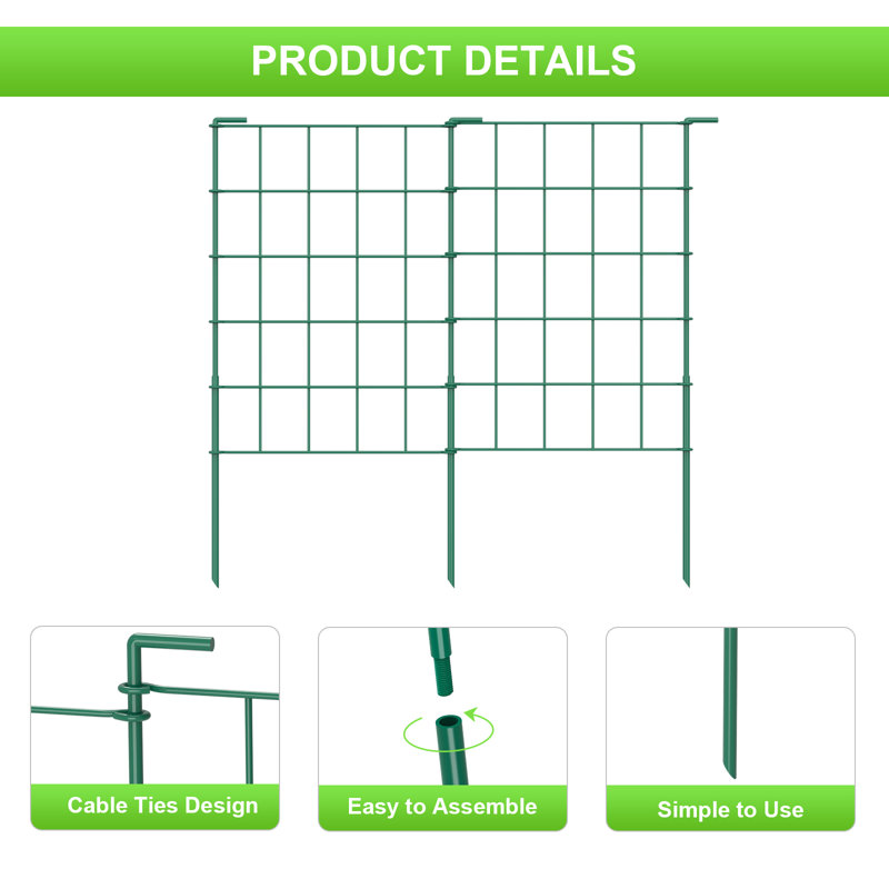 GREEN Garden Fence 35 Panels 35PCS