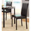 Ensemble de salle à manger en métal noir 5 pièces avec table de faux marbre et 4 chaises d'appoint