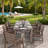 A large dining set suitable for the courtyard lawn, including an ultra-long table and 8 chairs, specially customized for high-end family gatherings-1245236135