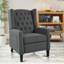 Fauteuil inclinable manuel à oreilles. Avec table d'appoint pliable-29851186