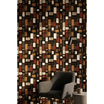 Mid Century Modern Wallpaper Retro Geometric Removable Wall Decor