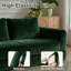 Canapés convertibles à compression avec rangement, 193 cm (76 pouces) en velours côtelé vert, style moderne.