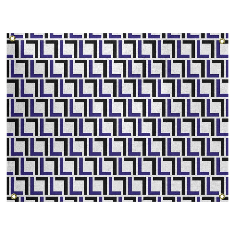 Tapisserie de football de luxe, H 27,5 po x l 37,5 po, Or métallique / mauve / blanc, Microfibre
