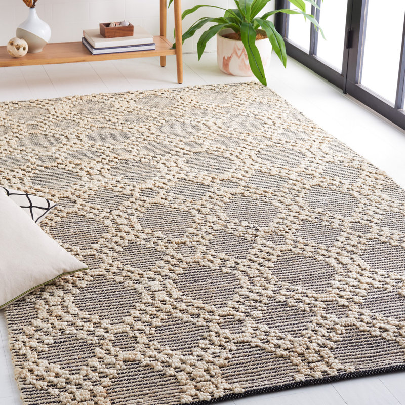 Tapis géométrique en jute / coton Aristia, Rectangle 4pi x 6 pi