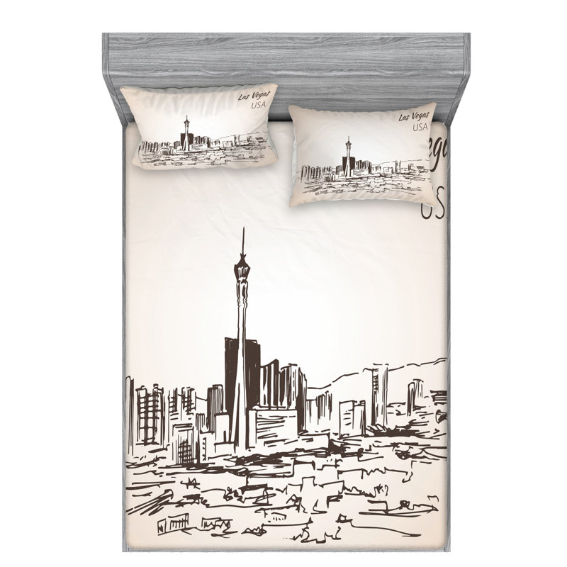 Ensemble de draps en microfibre Las Vegas, Ensemble de draps pour lit double + un drap-housse