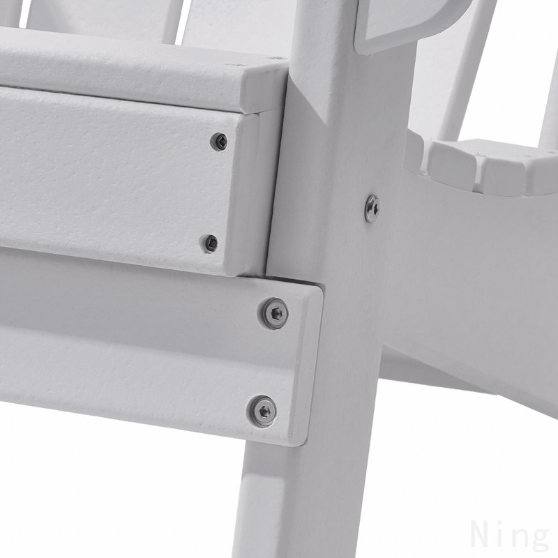 Adirondack Chair Plastic Set Of 2 All-Weather Folding Fire Pit White