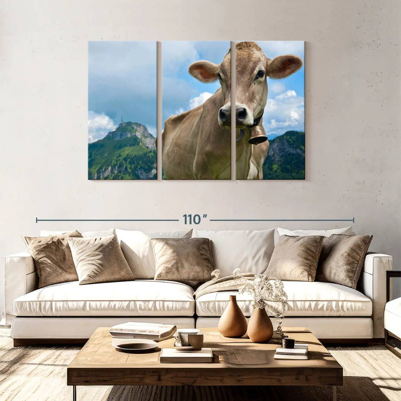 Fière vache suisse Brampt, H 48 po x l 74 po