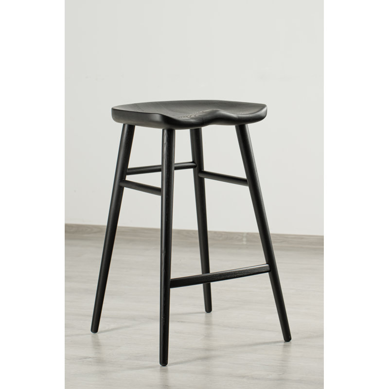 Alma Bar Chair, Counter Stool (25” Seat Height), Matte Black