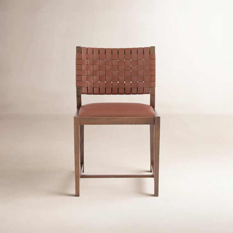 Morrow Solid Wood Side Chair, Brown/Walnut