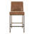 Faux Leather Counter Stool with Diamond Tufted Back and Metal Frame-121889237