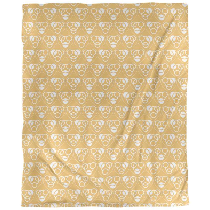 Tissu de cercles et d’ondulations, Jaune, L 54 po x l 36 po, Lin naturel paloma