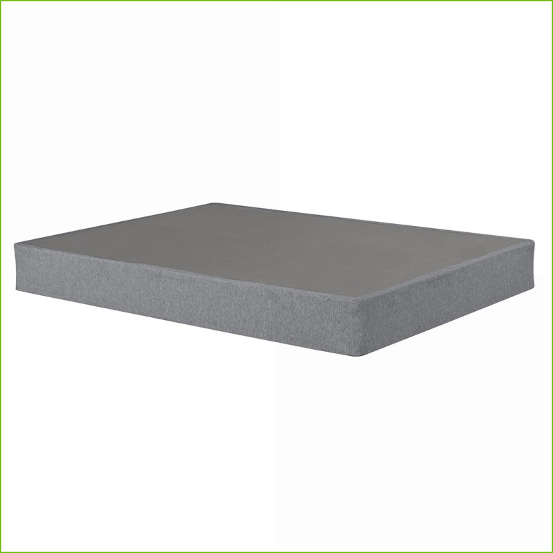 Mattress Foundation Full Size Foldable Metal Box Spring, Modern Slate Gray Bed Base | Steel | Slate Gray, Full