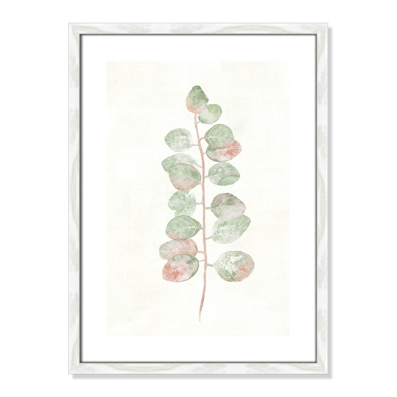 Florida Leaves I - reproduction d'art, H 23 po x l 17 po x P 0,75 po, Papier avec cadre en bois blanc