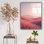 Art mural rose pastel en verre trempé