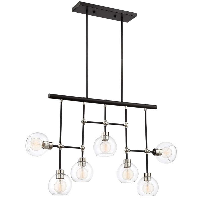 Marisha 7 - Light Kitchen Island Pendant, Polished Nickel