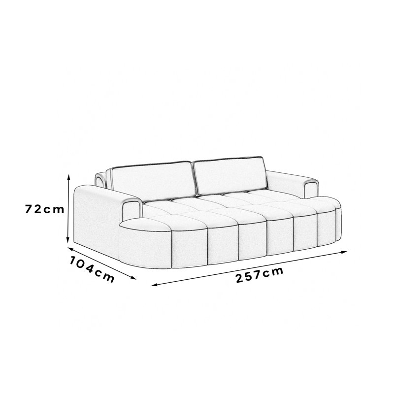 4 Seater Fabric Sofa