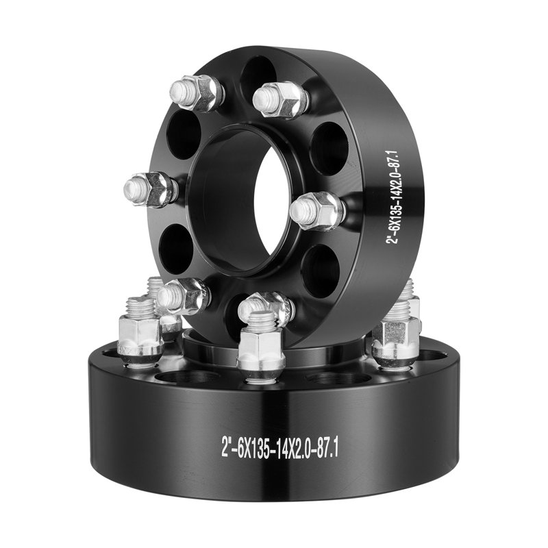 2" 6"x5.3" Wheel Spacers Wheel Adapters 6 Lug Forged Spacer 4 PCS Black