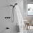 Wall Mount Tub Shower System 3 Handle Shower Faucet Set 10 Spray Brass Shower Trim Kit With Rough-In Valve-113669613