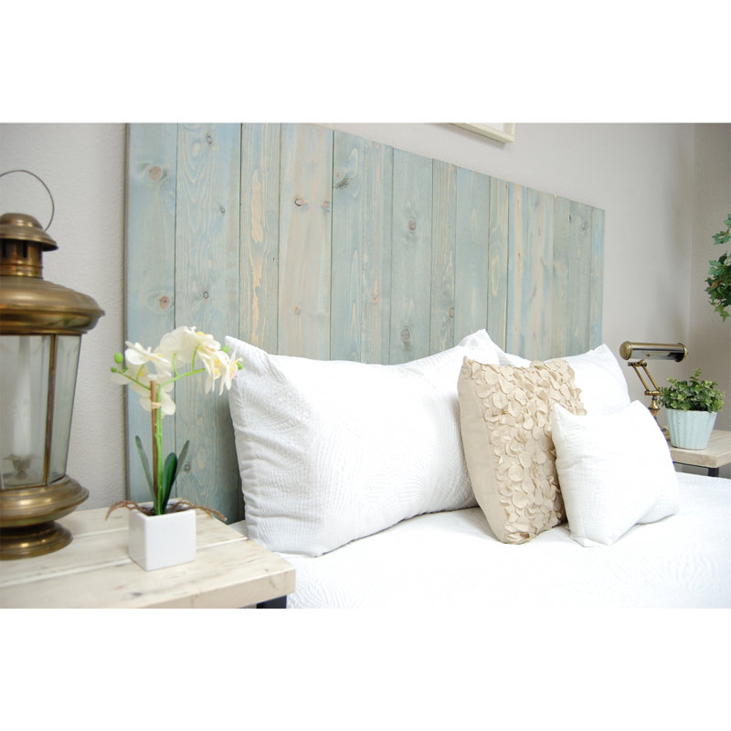 Solid Wood Panel Headboard, Gray