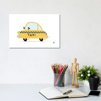Yellow Taxi by PaperPaintPixels - Wrapped Canvas Print
