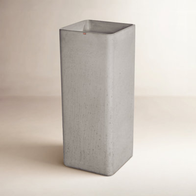 Fladd Square Concrete Pedestal Sink
