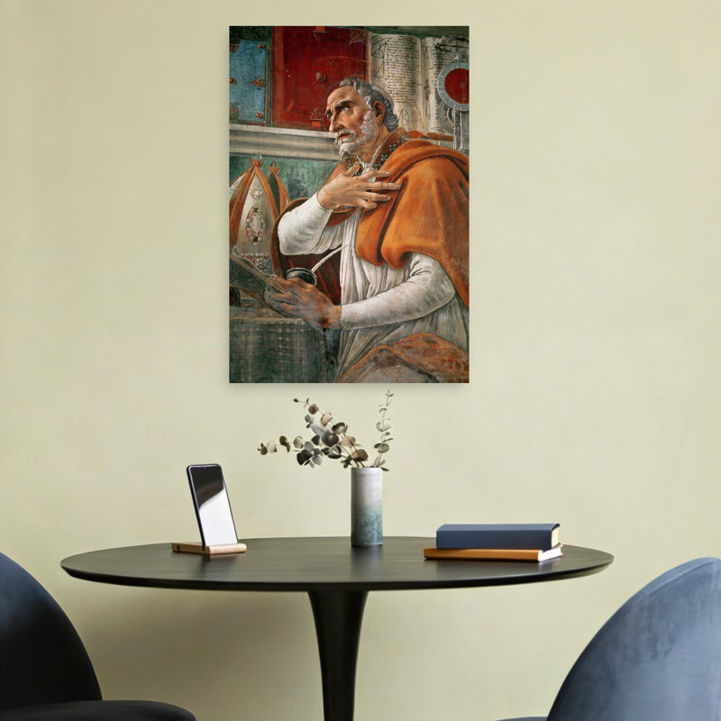 St. Augustine In His Cell, C.1480 Abstract Contemporary Wall Art Print by Sandro Botticelli - Wrapped Canvas Print