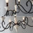 6-Light Farmhouse French Country Chandelier Matt Black with Imitated Wood Finish