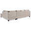 Canapé modulaire polyvalent avec revêtement en microfibre et dossier amovible Lingard