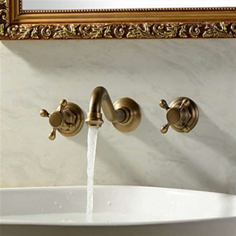 Robinet mural en laiton antique BathSelect Venice Classico