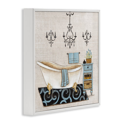 Giclée bleue encadrée, conçue par Janet Tava