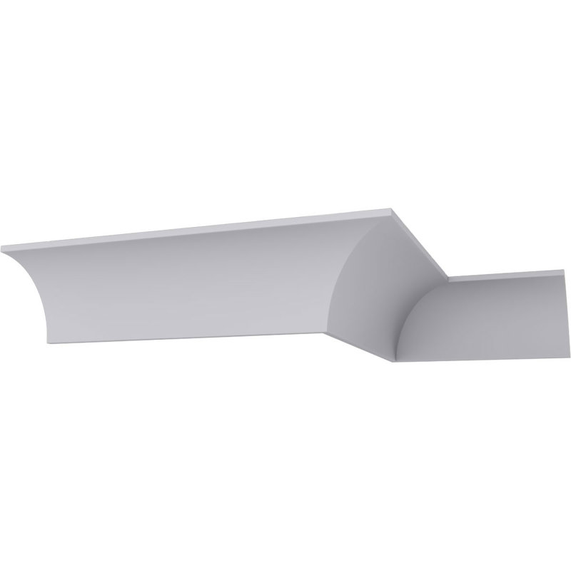Primed White Polyurethane Geometric Crown Moulding Sample